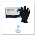 Disposable Gloves | Boardwalk 396XXLCTA 396 Series 9.5 in. 4.4 mil Disposable General-Purpose Nitrile Gloves - XX-Large/Black (1000/Carton) image number 6