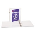 Office Jansan | Avery 05731 Economy 2 in. Capacity 11 in. x 8.5 in. View Binder with 3 Round Rings - White image number 1
