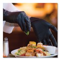 Disposable Gloves | Ammex BX346100 9.5 in. Long 3 mil Powder-Free Industrial Nitrile Gloves - Large/Black (1000/Carton) image number 2