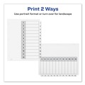 Office Jansan | Avery 11140 Ready Index 11 in. x 8.5 in. 12-Tab Customizable TOC 1 to 12 Tab Dividers - Black/White (1-Set) image number 5