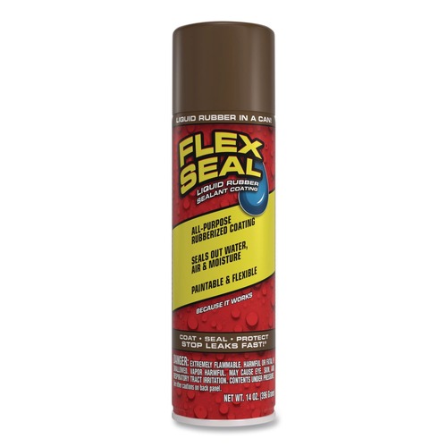 Adhesives & Glues | Flex Seal Products FSBRNR20 14 oz Flex Seal Liquid Rubber Sealant Coating Aerosol - Dries Brown (6/Carton) image number 0