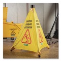 Safety Signs | Carlisle 3694204 18 x 22.25 x 20 Pop-Up Caution Cone - Yellow image number 4