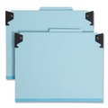 Office Jansan | Smead 65115 2 Dividers Letter Size FasTab Hanging Pressboard Classification Folders - Blue image number 0