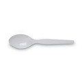 Cutlery | Dixie TM207 Heavy Mediumweight Plastic Cutlery Teaspoons - White (100/Box) image number 1