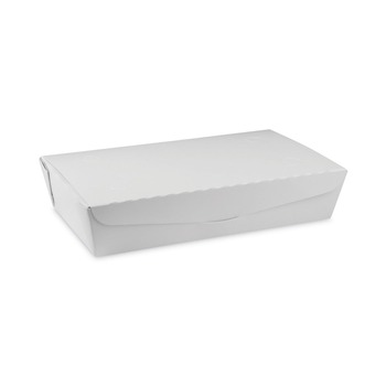 Pactiv Corp. EarthChoice OneBox 9 in. x 4.85 in. x 2 in. 55 oz. Paper Box - White (100/Carton)