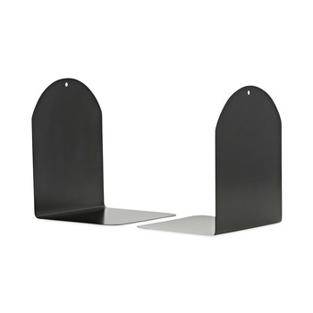 Universal 6 in. x 5 in. x 7 in. Metal Magnetic Bookends - Black (1 Pair)