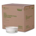 Food Trays, Containers, and Lids | Eco-Products EP-BSC32S-GS GreenStripe 7.28 in. Diameter x 2.48 in. 32 oz. Paper Food Containers - White (300/Carton) image number 0