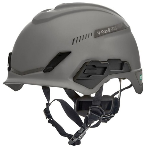 Hard Hats | MSA 10204346 V-Gard H1 Fas-Trac III Pivot Trivent ANSI EN12492 Safety Helmet - Gray image number 0