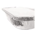 Food Trays, Containers, and Lids | Handi-Foil HFA 403025 6.4 in. x 12.7 in. x 0.5 in. Steam Pan Foil Lids for One-Third Size Pan (200/Carton) image number 3