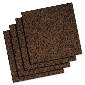 Quartet 12 in. x 0.38 in. x 12 in. Cork Panels - Brown (4/Pack)