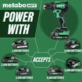 Drill Drivers | Metabo HPT DS18DEXM 18V MultiVolt Brushless Lithium-Ion Cordless Drill Driver Kit with 2 Batteries (2 Ah) image number 8
