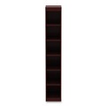 Office Filing Cabinets & Shelves | Alera ALEVA67212MY 11.81 in. x 11.81 in. x 71.73 in. Valencia Series 6 Shelf Narrow Profile Bookcase - Mahogany image number 2