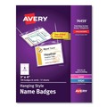 Office Jansan | Avery 74459 4 in. x 3 in. Top Load Necklace-Style Badge Holder with Laser/Inkjet Insert (100/Box) image number 0