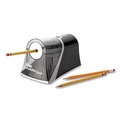 Office Jansan | Westcott 15510 4.25 in. x 7 in. x 4.75 in. AC-Powered iPoint Evolution Axis Pencil Sharpener - Black/Silver image number 4