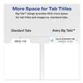 Bulk Savings Pricing 2 | Avery 11491 11 in. x 8.5 in. 8-Tab Big Tab Clear Label Dividers - White Tabs/White (1-Set) image number 6