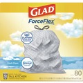 Cleaning & Janitorial Supplies | Glad 78899 ForceFlex 24 in. x 27.38 in. 13 Gallon Kitchen Drawstring Trash Bags - Fresh Clean Scent/White (240/Carton) image number 2