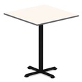 | Alera ALETTSQ36WG 35.38 in. W x 35.38 in. D Square Reversible Laminate Table Top - White/Gray image number 4