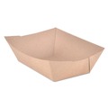 Office Jansan | SCT SCH 0525 3 lbs. Capacity Paper Eco Food Trays - Brown (500/Carton) image number 0