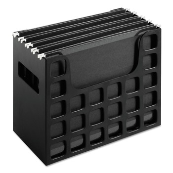 Pendaflex 6 in. Long Desktop File with Hanging Folders - Letter Size/Black