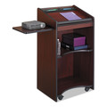  | Safco 8918MH Executive Mobile Lectern, 25-1/4w X 19-3/4d X 46h, Mahogany image number 1