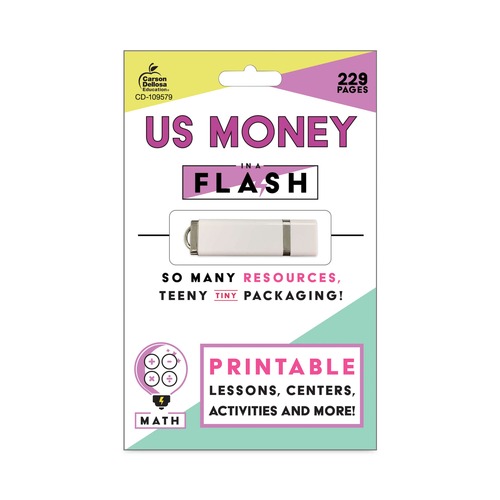 Office Jansan | Carson-Dellosa 109579 229 Pages Grades 1 to 3 (Ages 6 to 8) In a Flash USB - US Money image number 0