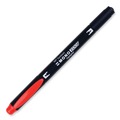 Highlighters | Tombow Mono 56412 Chisel/Bullet Tip Edge Highlighters - Red Barrel/Red Ink (10/Box) image number 3