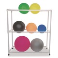 Utility Carts | Champion Sports FPR1 19 in. x 62 in. x 67 in. 132 lbs. Capacity 9 Ball Plastic ABS Storage Cart - White image number 1