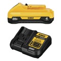 Outdoor Power Combo Kits | Dewalt DCCS623BDCB240C-BNDL 20V MAX Brushless Lithium-Ion 8 in. Cordless Pruning Chainsaw and 20V MAX 4 Ah Lithium-Ion Battery and Charger Starter Kit Bundle image number 1