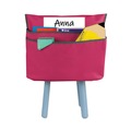 Office Filing Cabinets & Shelves | C-Line 10417 18 in. x 13.25 in. Fabric/Vinyl Chair Cubbies for Most Classroom Chair Styles - Large, Sunset Red image number 2