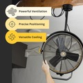 Ceiling Fans | Mule 52007-45 18 in. 3 Speed Ceiling Mounted Plug-In Cord Garage Fan without Remote - Black/Yellow image number 7