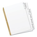 Office Jansan | Avery 11122 Big Tab 11 in. x 8.5 in. 5-Tab Double-Sided Gold Edge Reinforcing Insertable Dividers - Clear Tabs/White (1-Set) image number 1