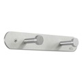 Office Jansan | Safco 4200 12 in. x 2-3/4 in. x 2 in. Two Hooks Metal Nail Head Wall Coat Rack - Satin Aluminum image number 0
