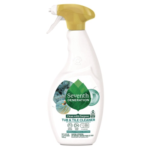 Office Jansan | Seventh Generation 67662077 26 oz Tub and Tile Cleaner Spray Bottle - Emerald Cypress and Fir Scent (8/Carton) image number 0