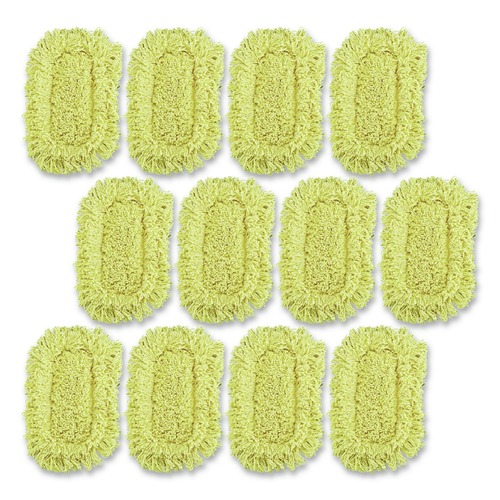 Mops | Rubbermaid Commercial FGJ15100YL00 12 in. x 5 in. Trapper Looped-End Dust Mop Head - Yellow (12/Carton) image number 0