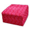 Cleaning Cloths | Rubbermaid Commercial FGQ62000RD00 HYGEN Microfiber 16 in. x 16 in. Cleaning Cloths - Red (12/Carton) image number 3