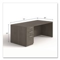Office Desks & Workstations | Alera AE1NZK-UF3672S TOM 72 in. x 36 in. x 29 in. Seville Series Single Left Pedestal Desk - Walnut image number 1