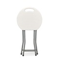 Office & Office Supplies | Iceberg 64563 Rough n Ready 18 in. Seat Height Backless Folding Stool Supports Up to 300 lb - White Seat/Charcoal Base (4/Carton) image number 0