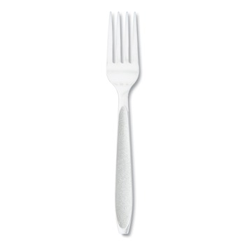 SOLO HSWFX-0007 Impress Heavyweight Full-Length Polystyrene Cutlery Fork - White (100/Box)