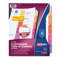 Office Jansan | Avery 11131 Ready Index 11 in. x 8.5 in. 5-Tab 1 to 5 Customizable TOC Multicolor Tab Dividers - White/Traditional Color Tabs (1-Set) image number 0
