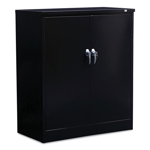 Office Filing Cabinets & Shelves | Alera CM4218BK Assembled 36 in. x 18 in. High Storage Cabinet with Adjustable Shelves - Black image number 0
