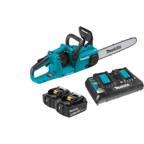 Chainsaws | Factory Reconditioned Makita XCU03PT-R 18V X2 (36V) LXT Brushless Lithium-Ion 14 in. Cordless Chainsaw Kit with 2 Batteries (5 Ah) image number 0
