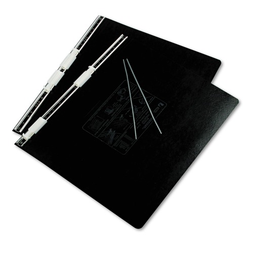 Office Jansan | ACCO A7054071A PRESSTEX 14.88 in. x 11 in. 6 in. Capacity 2 Posts Post Binders with Storage Hooks - Black image number 0