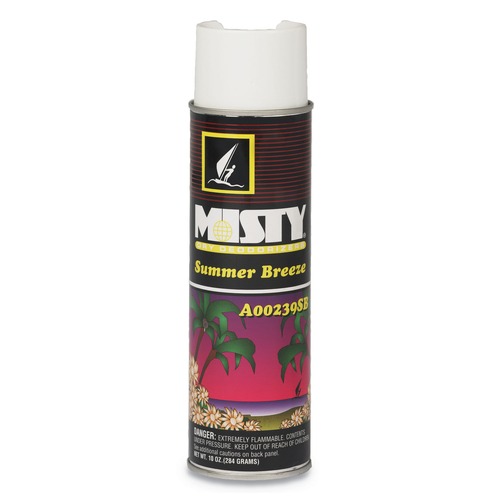 Odor Control | Misty 1001868 10 oz. Summer Breeze Handheld Air Deodorizer Aerosol Spray (12/Carton) image number 0
