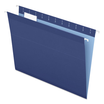 Pendaflex 1/5-Cut Tabs Letter Size Colored Reinforced Hanging Folders - Navy (25/Box)