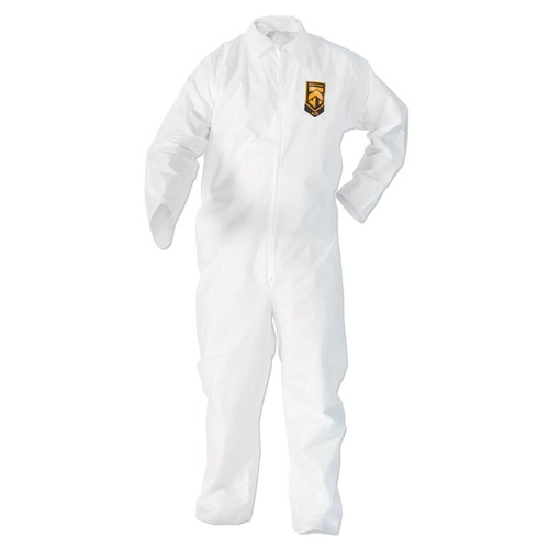 Bib Overalls | Ansell 49105 A20 Breathable Particle Protection Coveralls with Zip Closure - Double Extra Large, White (24/Carton) image number 0