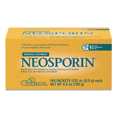 Office Jansan | Neosporin 510425700 0.03 oz. Packet Antibiotic Ointment (144/Box) image number 0
