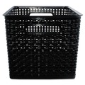 Office Jansan | Advantus 40328 13.88 in. x 10.5 in. x 8.75 in. Weave Bins - Black (2/Pack) image number 0