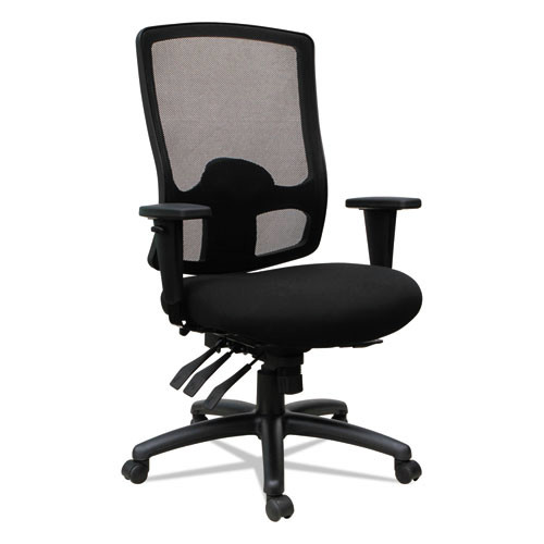  | Alera ALEET4117 Etros Series 275 lbs. Capacity High-Back Multifunction Seat Slide Chair - Black image number 0
