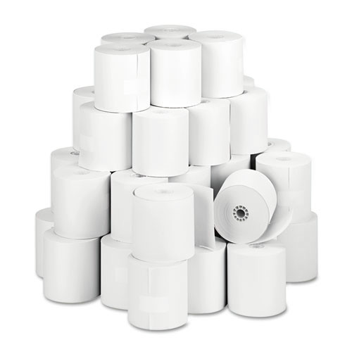 Office Jansan | PM Company ICX90781277 3.13 in. x 273 ft. Direct Thermal Printing Thermal Paper Rolls - White (50/Carton) image number 0