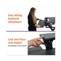Cleaning & Janitorial Supplies | Victor VCTDCX760G 36 in. x 31.25 in. x 5.25 in. to 20 in. High Rise Height Adjustable Standing Desk with Keyboard Tray - Gray/Black image number 5